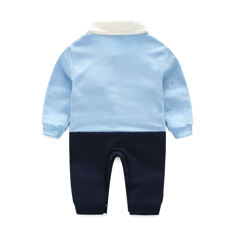 Gentleman baby clothes cotton costume long sleeve romper for wedding and party |