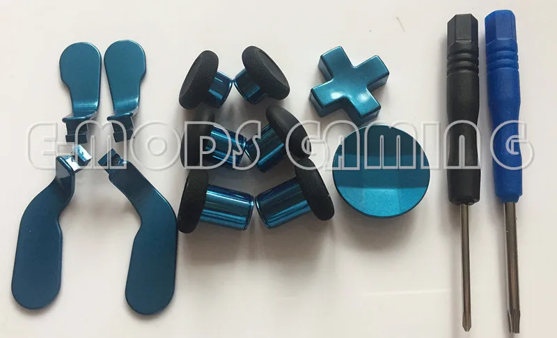 12 в 1 металлический мод 6 сменных джойстиков 4 Paddles и 2dpad для Xbox One Elite Controller (синий)|mod