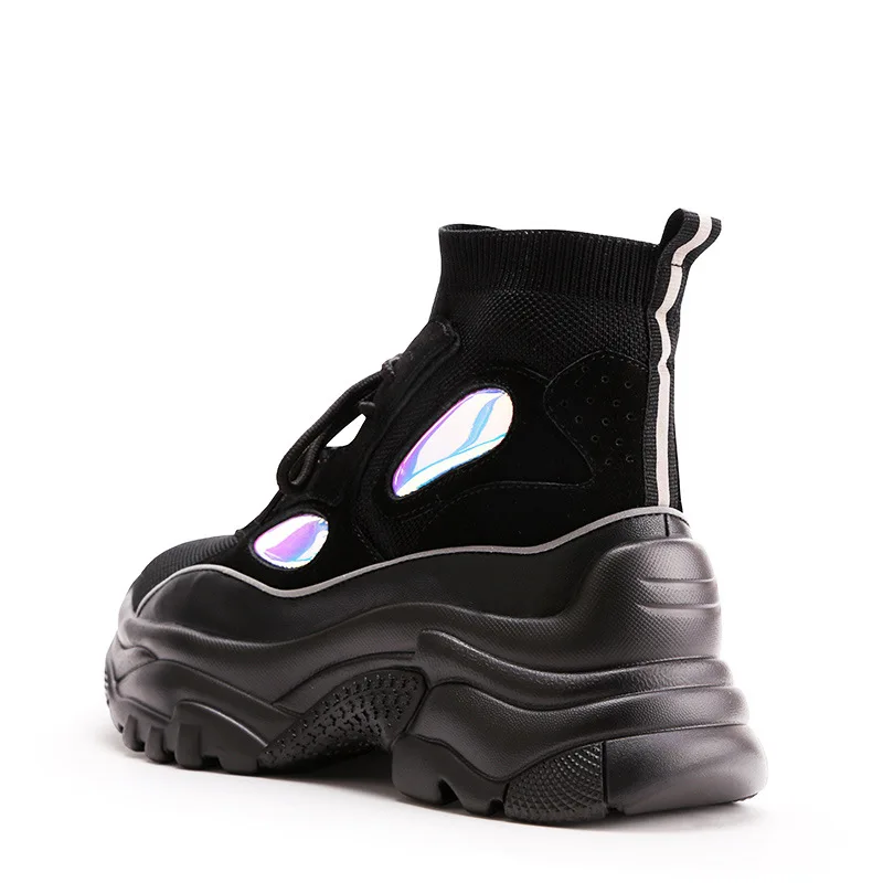 Женские кроссовки на толстой подошве повседневные платформе 5 см увеличивающие