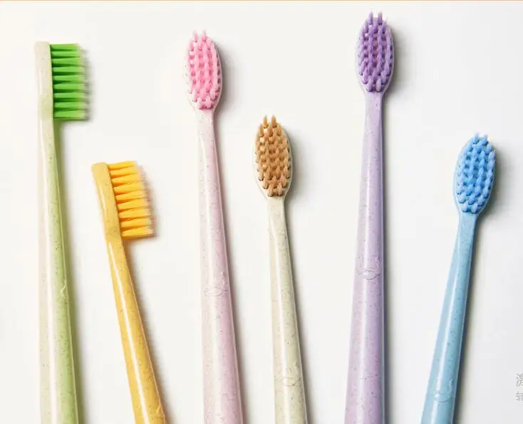 5 шт. маленькая головка супер тонкая мягкая пшеничная соломенная зубная щетка для