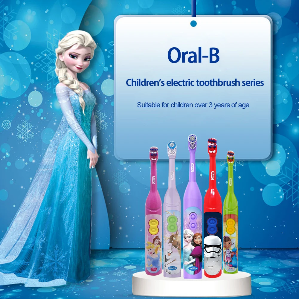 

Oral B Children Electric Toothbrush Oral hygiene Teeth Cleaner Kids Stage Power Rotation Cartoon Sonic Tooth brush For Child