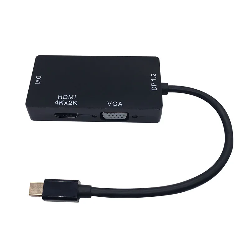 4k 3 в 1 Mini Display Port MINI DP Male To HDMI DVI VGA Женский адаптер конвертер кабель для Apple MacBook| |