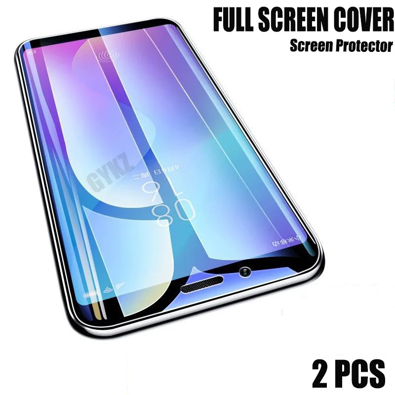 Закаленное стекло на весь экран для Xiaomi Redmi 7 7A 2 шт. защита экрана с защитой от