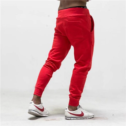 2019 мужские повседневные спортивные брюки Slim Fit Брюки Беговые красные