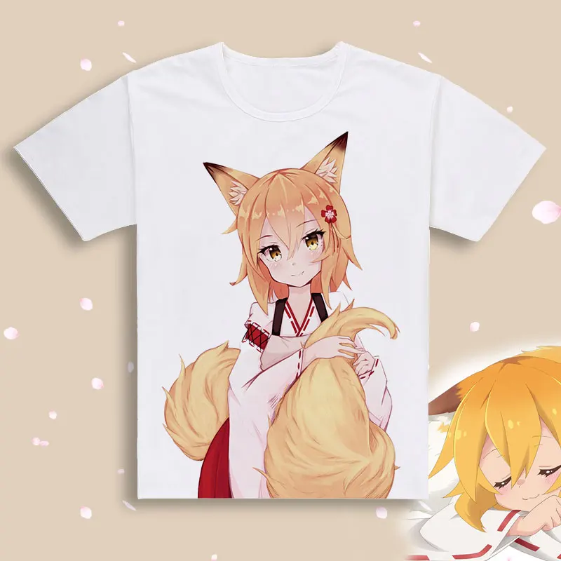 Sewayaki Kitsune no Senko-футболка «san», аниме, косплей, полезная лиса, Сенко-сан, футболки, повседневные топы, wo, мужские футболки - Цвет: 10