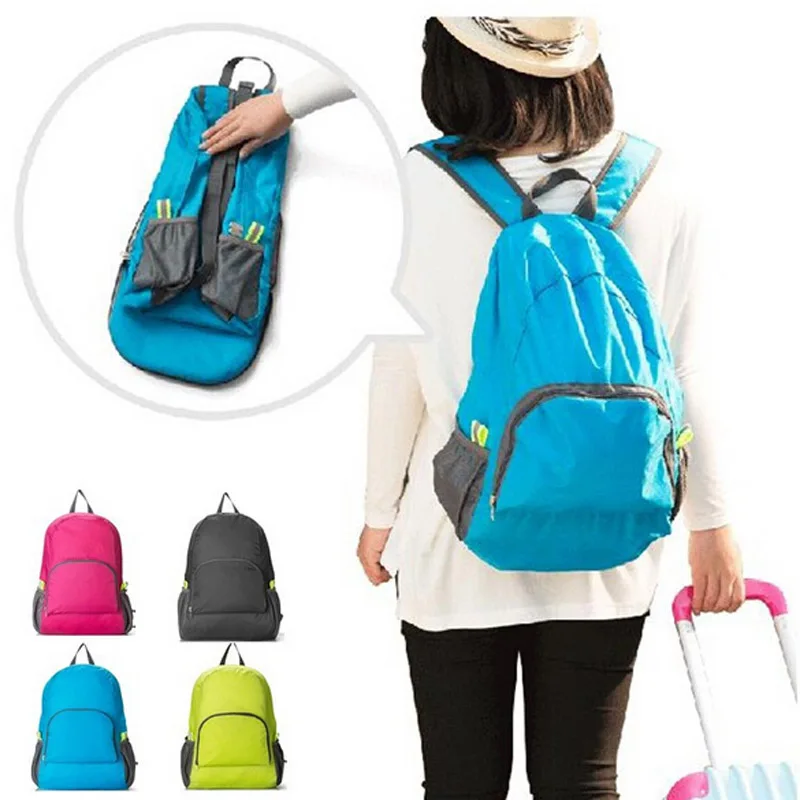 

New Travel Kit waterproof Portable Foldable Backpack Mochila Storage Pouch Design School Bag Shoulder Bags