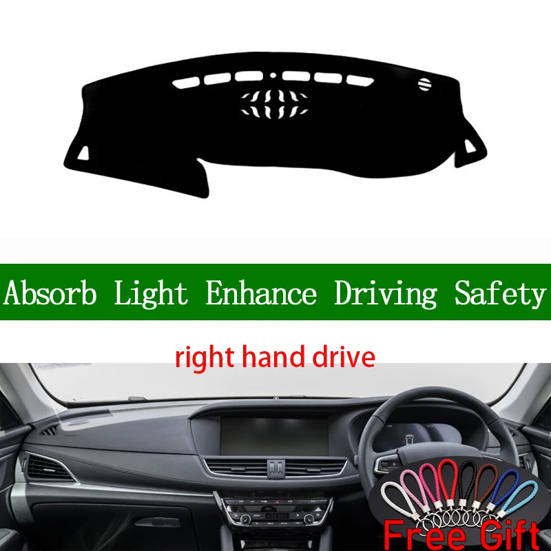 

For BORGWARD BX7 BXix7 2016-2018 Right Hand Drive Dash Board Pad Carpet Dashmat