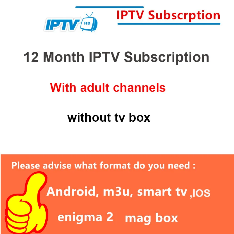 12Month n Adult H96 мини Италия IP tv M3U подписка Android tv box 4800+ каналы Mediaset Премиум поддержка Android Smart tv Mag250 PC Enigma2 - Цвет: 12Month n Adult