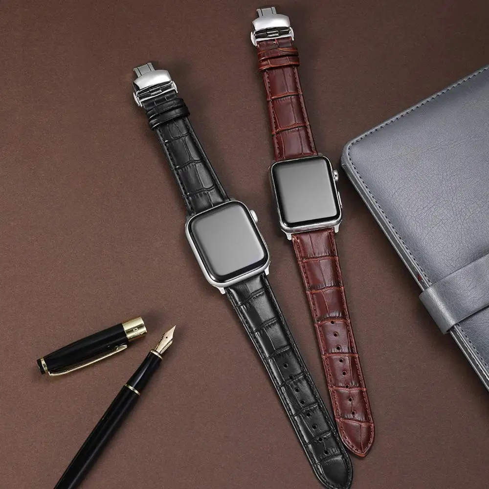 Ремешок для часов iStrap из натуральной бычьей кожи ремешок Apple Watch 42 мм 38 iWatch 4 44 40 |