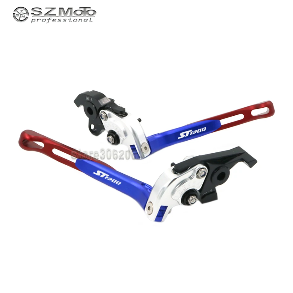 

For HONDA ST1300/ST1300A 2003-2007 2006 Aluminum Motorcycle Folding Extendable Adjustable Brakes Clutch Levers With LOGO