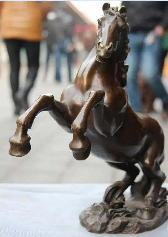 12 Art Statue Pure Copper Bronze Feng Shui Lucky Fly Gallop Run Horse Sculpture | Дом и сад