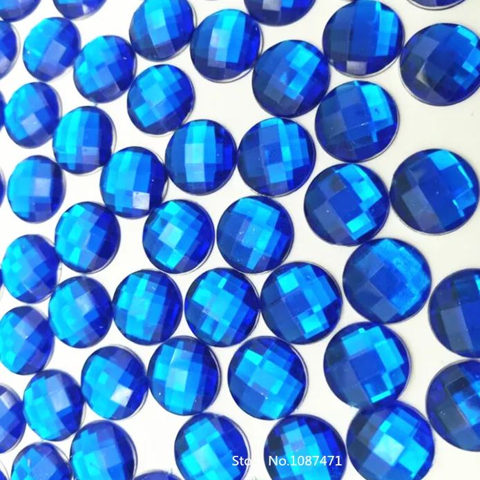 100 шт. разноцветные 18 мм большие прозрачные стразы с плоской задней поверхностью