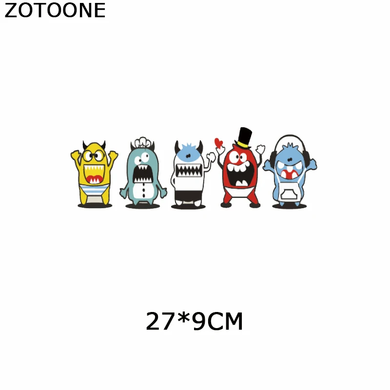 ZOTOONE мультфильм монстер патч для детей Одежда теплопередача Декор на футболке