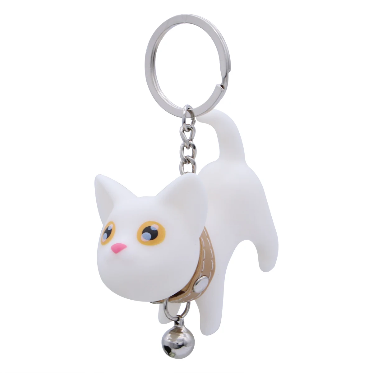 1 Милый мультфильм куклы маленький черный Кот брелок Porte Clef женский брелок автомобиль брелок парные брелки для ключей детское кольцо для ключей с игрушкой кулон - Цвет: 1