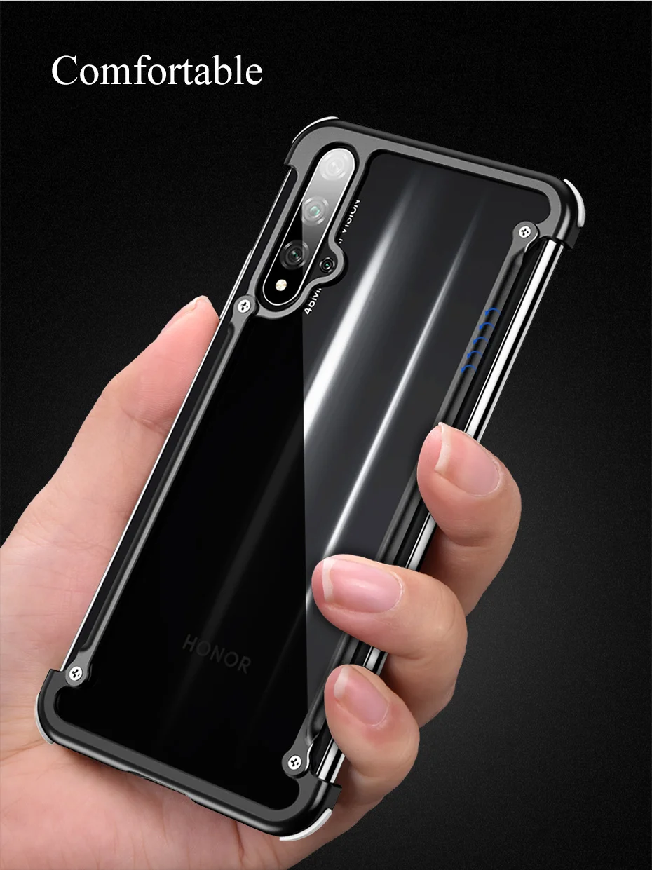 OATSBASF роскошные подушки безопасности металлический чехол для huawei Honor 20 чехол индивидуальный чехол для huawei Честь 20pro чехол тонкий металлический бампер чехол для huawei NOVA