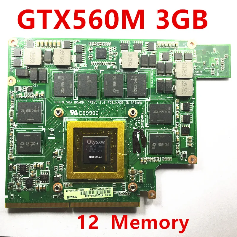 1 шт. Mxmiii VGA Видеокарта GTX 560m GTX560M карта для ASUS G73SW G73JW G53SW G53SX G53JW VX7 3 ГБ