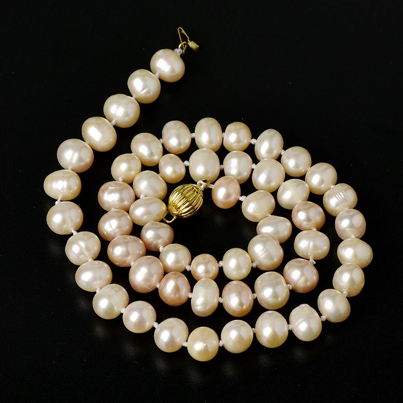 Short sized 1 rows Having a circle and an ellipse Combination 9-10 MM Freshwater unique Pearl Necklace | Украшения и аксессуары