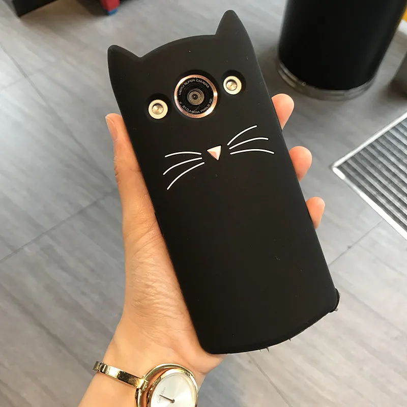 Милый 3D Блестящий бородатый чехол с кошкой для Meitu M8 M6 M6S M4 T8 мягкий силиконовый