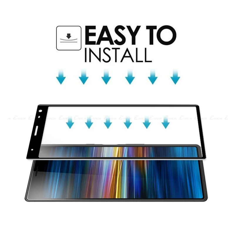 3D изогнутый край Полное покрытие жесткое закаленное стекло для Sony Xperia 8 Lite 5 1 10 II III