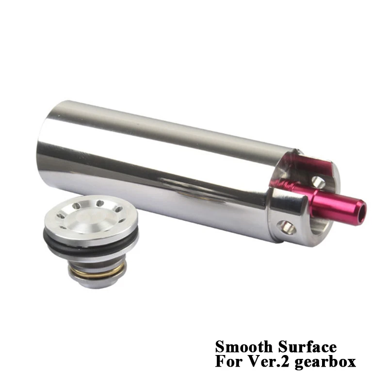 Smooth Ver2 SHS Tune Up Комплект Стали CNC фрезерованные цельный цилиндр интегрированные головки цилиндра поршневая головка M4 сопло страйкбол пейнтбол игры - Цвет: Smooth Ver2