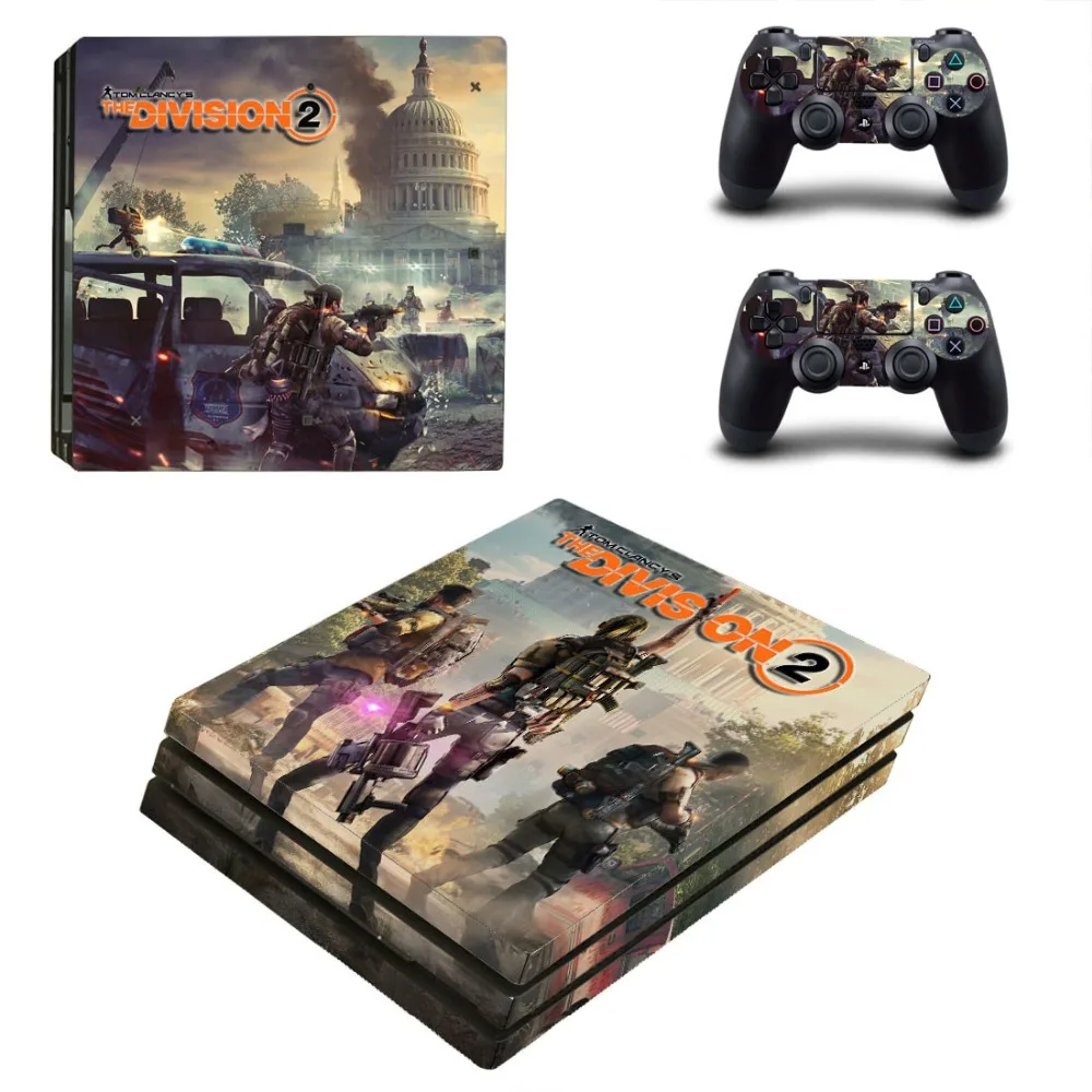 Tom Clancys The Division 2 PS4 Pro наклейка для кожи для sony playstation 4 консоль и контроллеры PS4 Pro наклейка для кожи виниловая