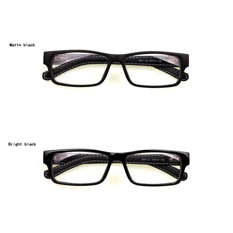 Mincl/Gimmax квадратная оправа очки винтажные черные кожаные Рамка при близорукости