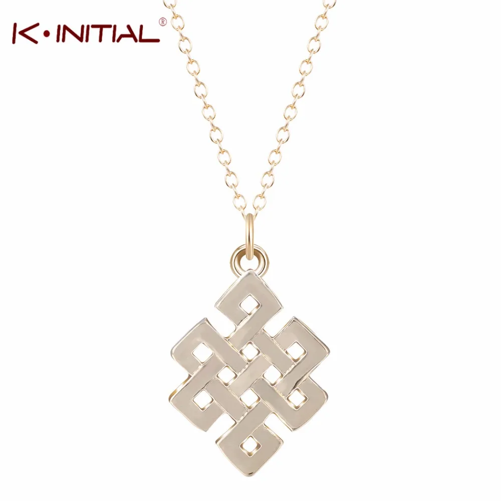 Длинные китайские Подвески с узлом Kinitial буддийская цепочка верой массивные