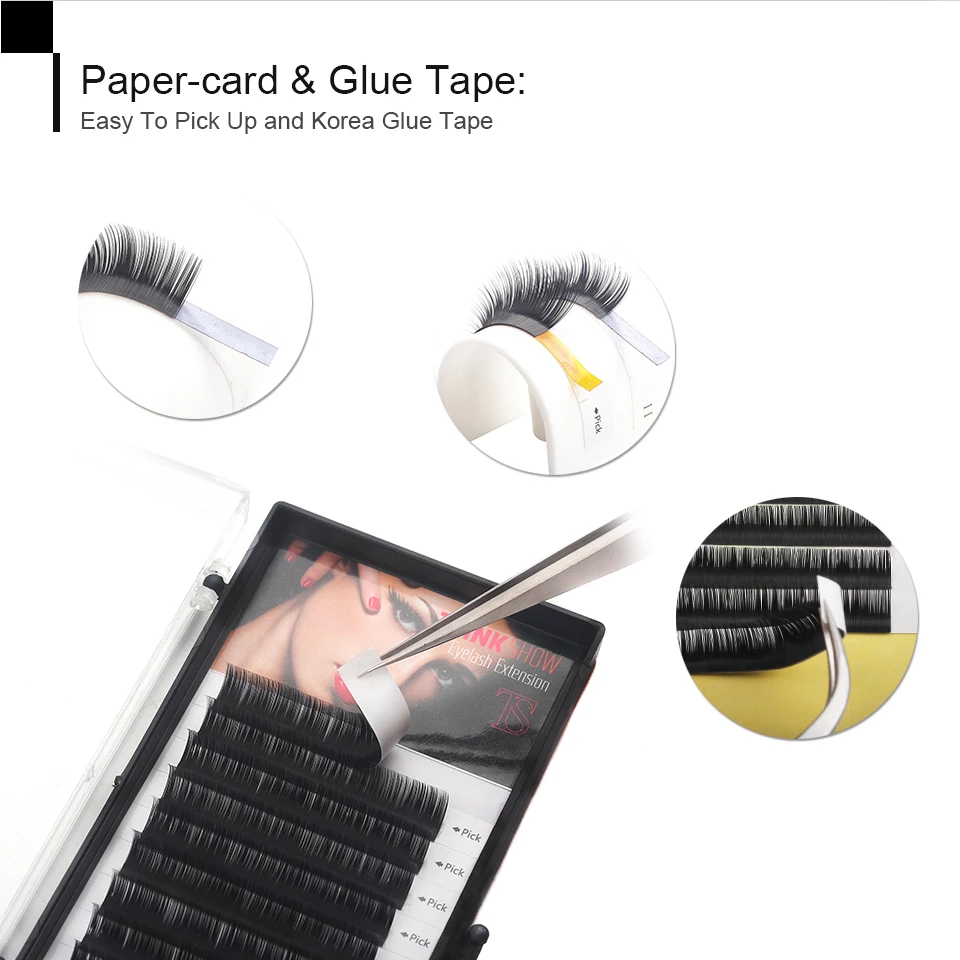 NEWCOME 12 линий отдельных Корея наращивание ресниц объем шелковые ресницы