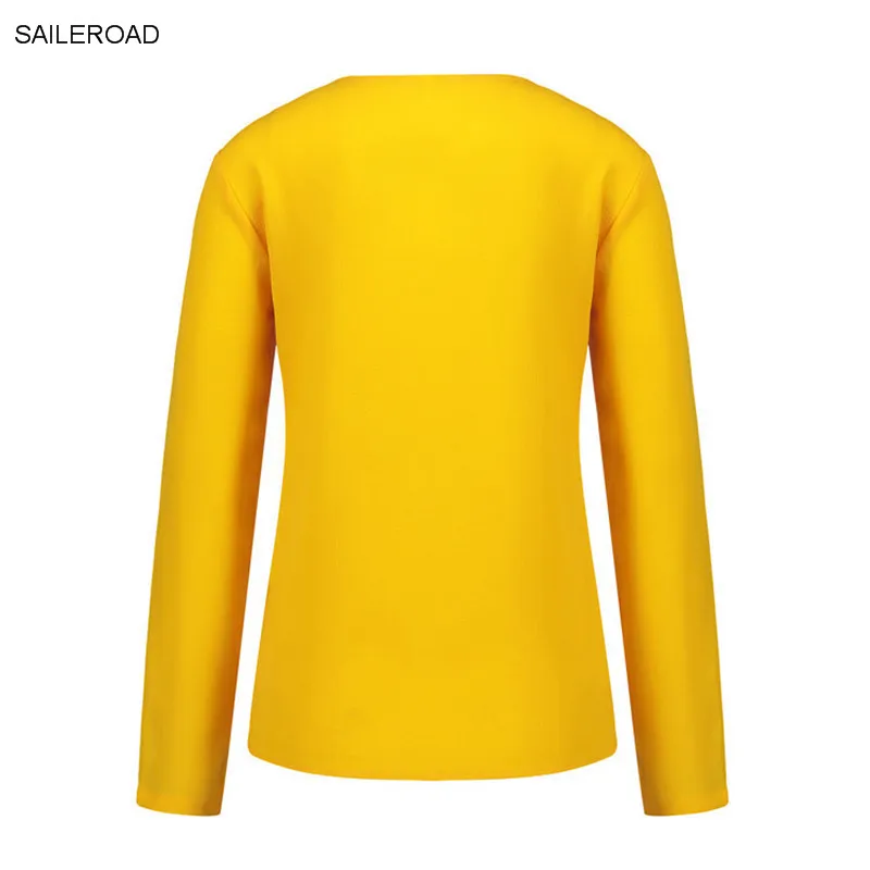 Женская шифоновая блузка 2019 Мода Косой воротник однотонный длинный рукав