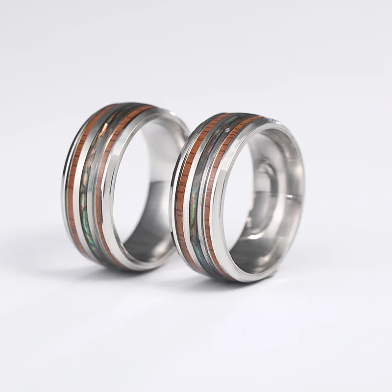 Модное кольцо из нержавеющей стали с эпоксидной смолой | Украшения и аксессуары
