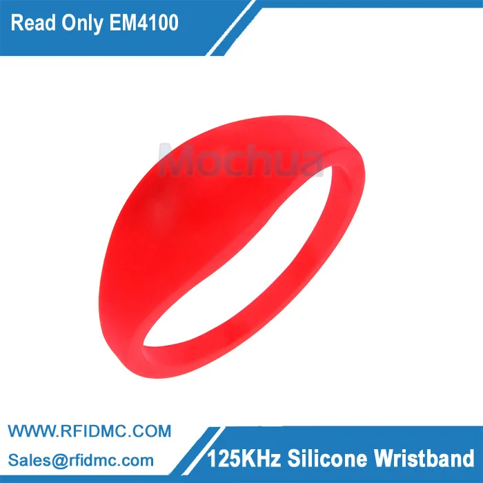 Read Only 125khz RFID EM4100/TK4100 Wristband Bracelet Silicone RFID Band  Access Control Card