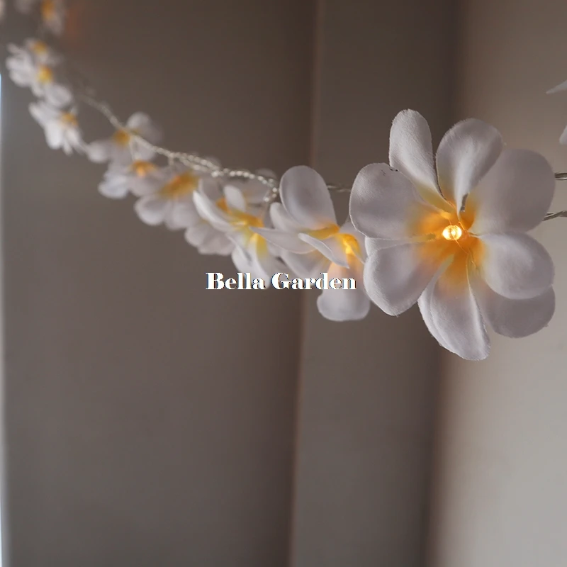 Ручная работа 3 м 20LED гирлянда frangipani с usb-питанием цветочная украшения для