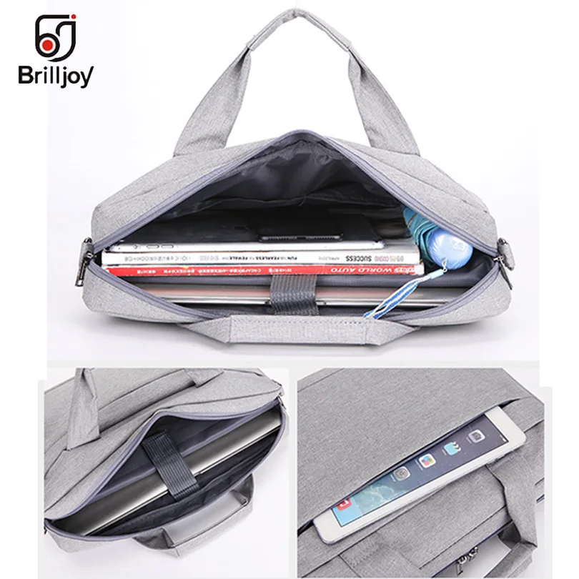 Brilljoy Men Women Travel Briefcase Bussiness Notebook Bag for Large Capacity Laptop Handbag for 14 15 Inch Macbook Pro Dell PC