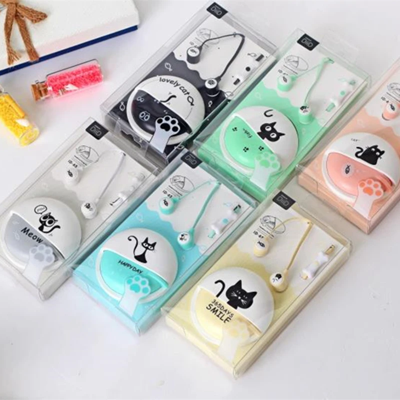 Милые наушники с мультяшным котом мини вкладыши шумоизоляцией микрофоном для