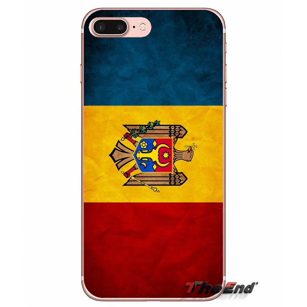 World flying флаг Молдовы MD баннер чехол для iPhone X 4 4S 5 5S 5C SE 6 6S 7 8 Plus Samsung Galaxy J1 J3 J5 J7 A3 A5 2016