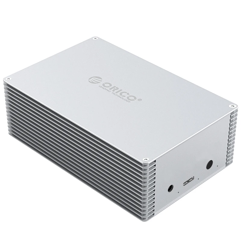 ORICO 3,5 дюймов DIY HDD переходник в корпусе USB 3,0 3,1 type C на SATA алюминиевый двойной отсек с одним отсеком корпус для жесткого диска внешний корпус - Цвет: Dual bay USB3.0