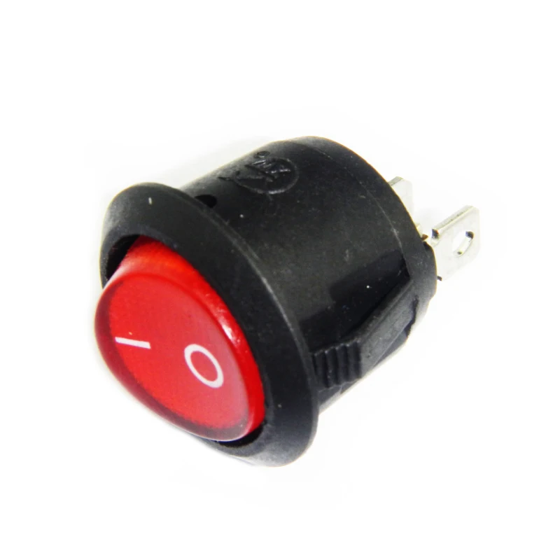 16 мм Диаметр маленький круглый катер Кулисные Переключатели черный Мини Круглый