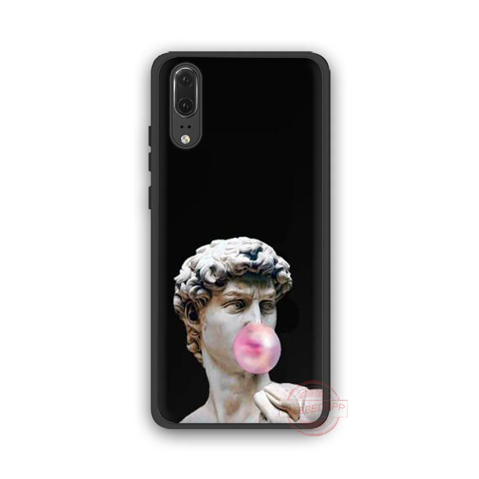 WEBBEDEPP Mona Lisa Art David lines ТПУ чехол для телефона Huawei P10 P20 P30 Lite Pro Y6 Y7 prime 2018 Y9 2019 |