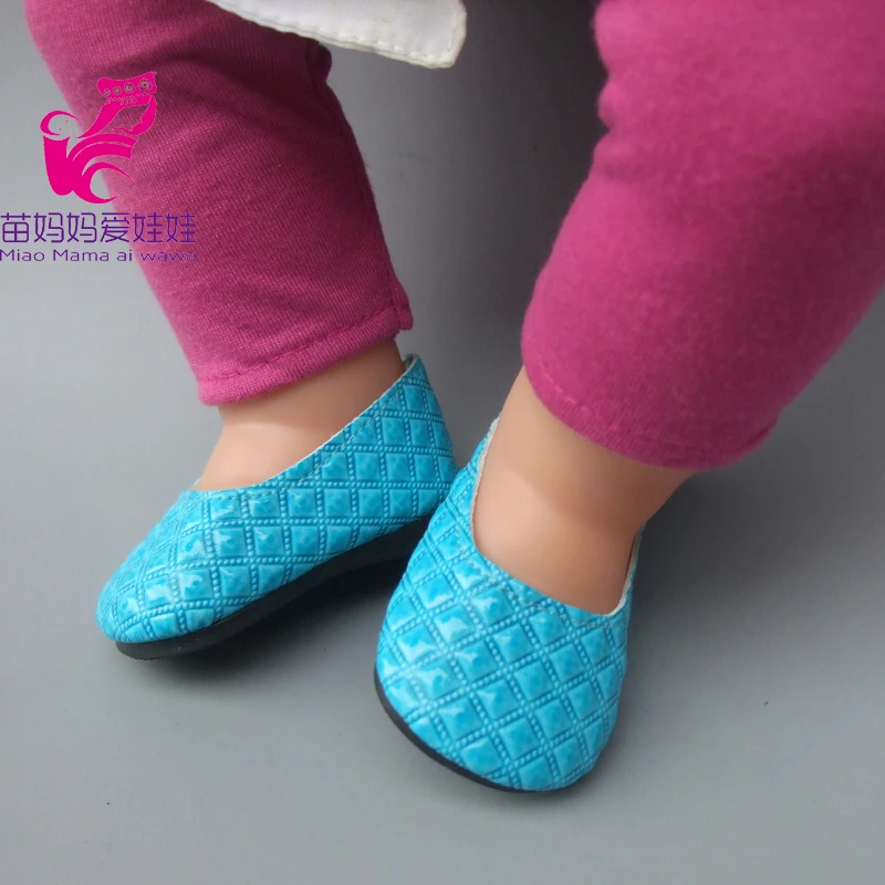 Обувь для куклы подходит 43 см голубого цвета плоская обувь принцессы 18 дюймов |