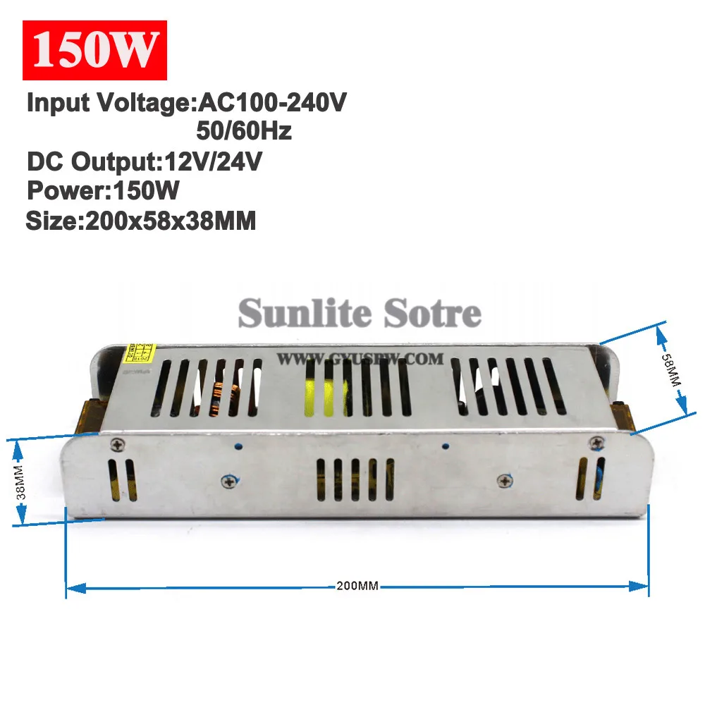 Блок питания DC 12 V 24 V 48 W 60 W 72 W 100 W 120 W 150 W 180 W 200 W 240 W 250 W 300 W 350 W 360 W 220 W трансформаторы V AC к DC12V DC24V SMPS