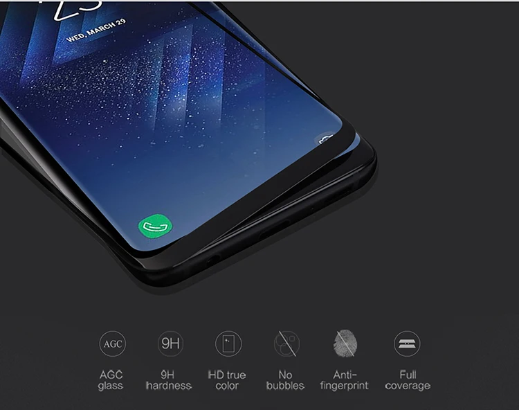 NILLKIN 9H твердость 3D закругленные края полное покрытие закаленное стекло для samsung Galaxy S9 Plus S9 Защитная пленка для экрана 0,33 мм 6,2''