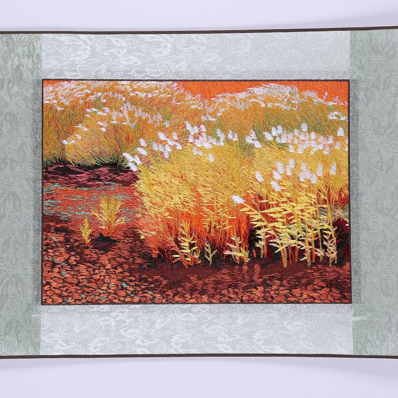 China Suxiu embroidered Chinese painting living room Deco Ink style Hanging Wall Art Unframed | Дом и сад