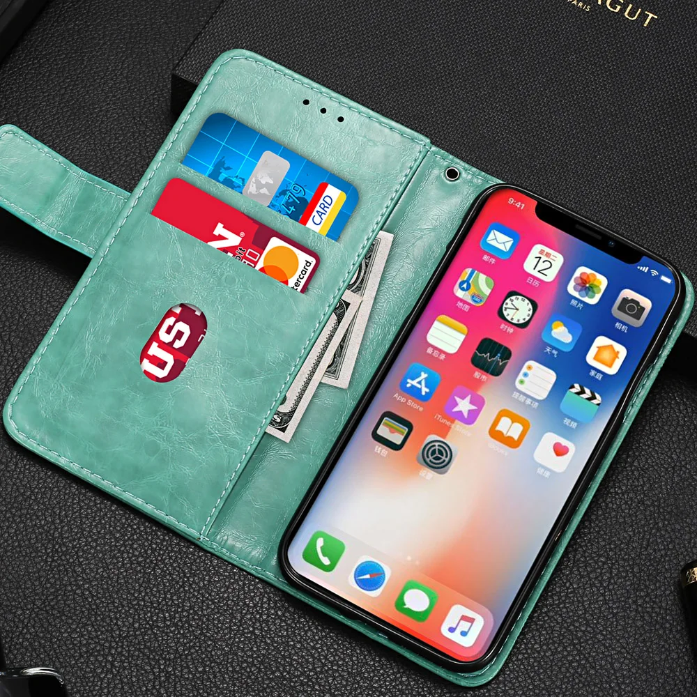 Винтажный чехол-бумажник с откидной крышкой для ZTE V815 V815W роскошный из