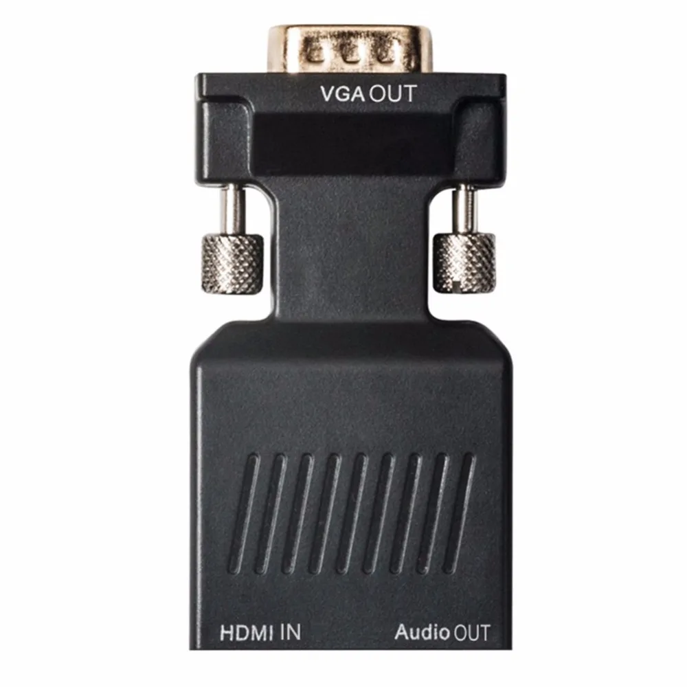 Позолоченный активный 1080P HDMI Женский вход в VGA Мужской выходной конвертер адаптер
