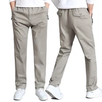 lomaiyi plus size men pants mens spring autumn loose work trousers with zipper pockets pure cotton casual cargo pants man bm295