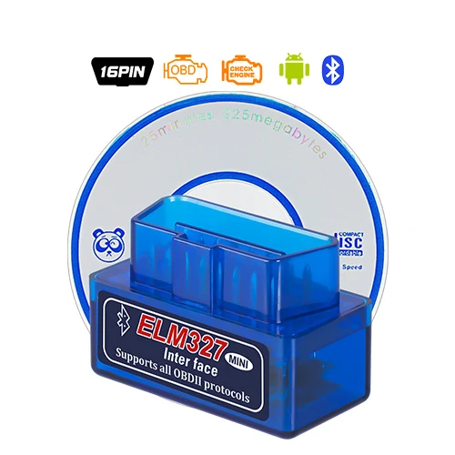 BT mini blue ELM327 V1.5 wifi/Bluetooth/USB PIC18F25K80 чип OBD2 диагностический считыватель кода Сканер Инструмент Мини ELM 327 для Android/iOS/Windows - Цвет: BT mini blue
