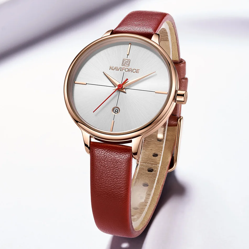 Лидер продаж кожаный ремешок классический стиль кристалл кварца для женщин дамы