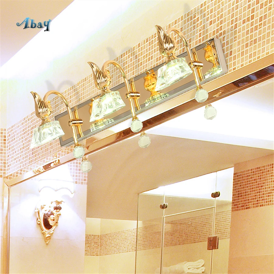 European Luxury Modern Gold K9 Crystal Bathroom Wall Lamps Fashion Washroom Mirror Light Home Decor Corridor Led Lights | Освещение