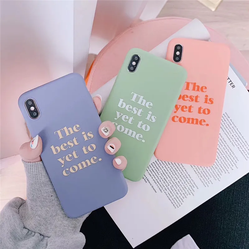 Мода карамельный цвет английский чехол для телефона iphone XS MAX XR личность милые