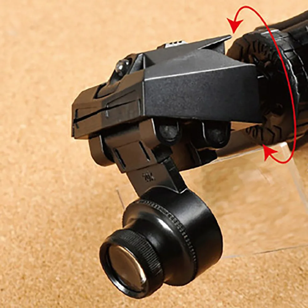 Глазное увеличительное стекло со светодиодной подсветкой на голову шлем с 8